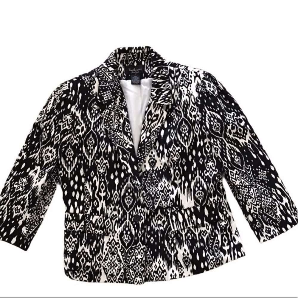 Katherine New York MEDIUM Black & White Blazer